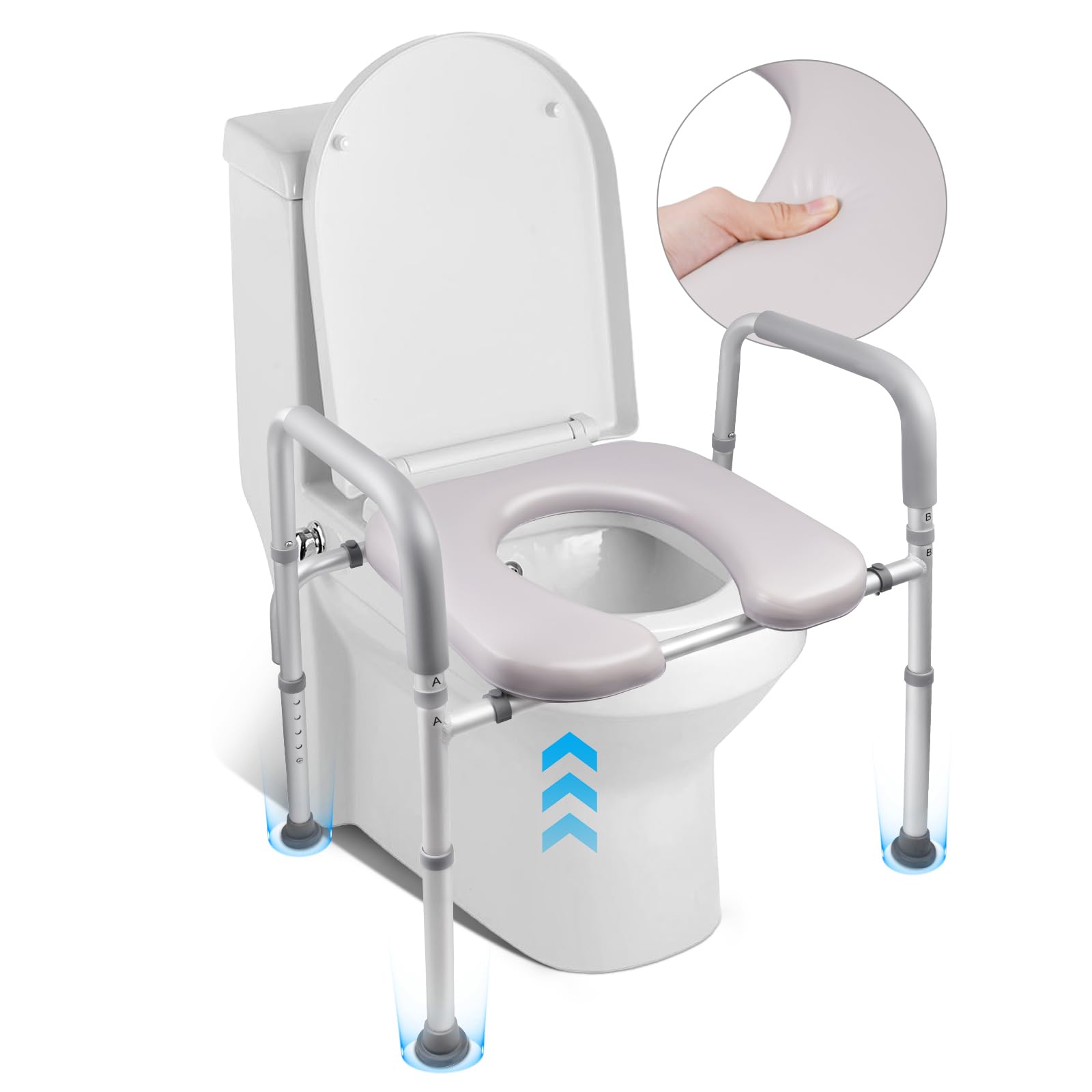 Hotodeal Toilet Seat Risers for Seniors Heavy Duty Raised Toilet Seat