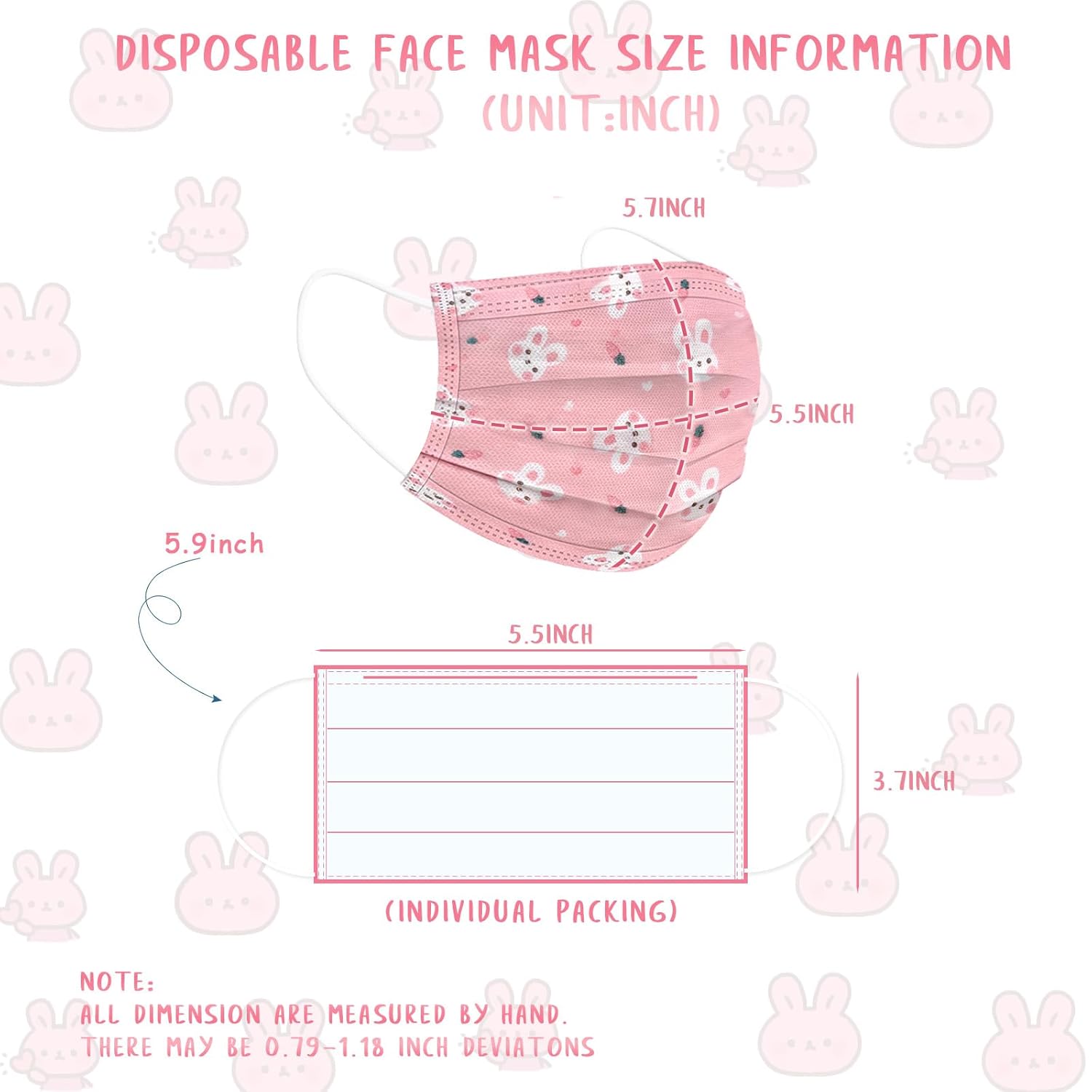 2000 Pcs Kids Disposable Face Masks,3 Ply Kids Masks Disposable Breathable Colorful Cute Face Masks for Children, Girls & Boys(100pcs/box)