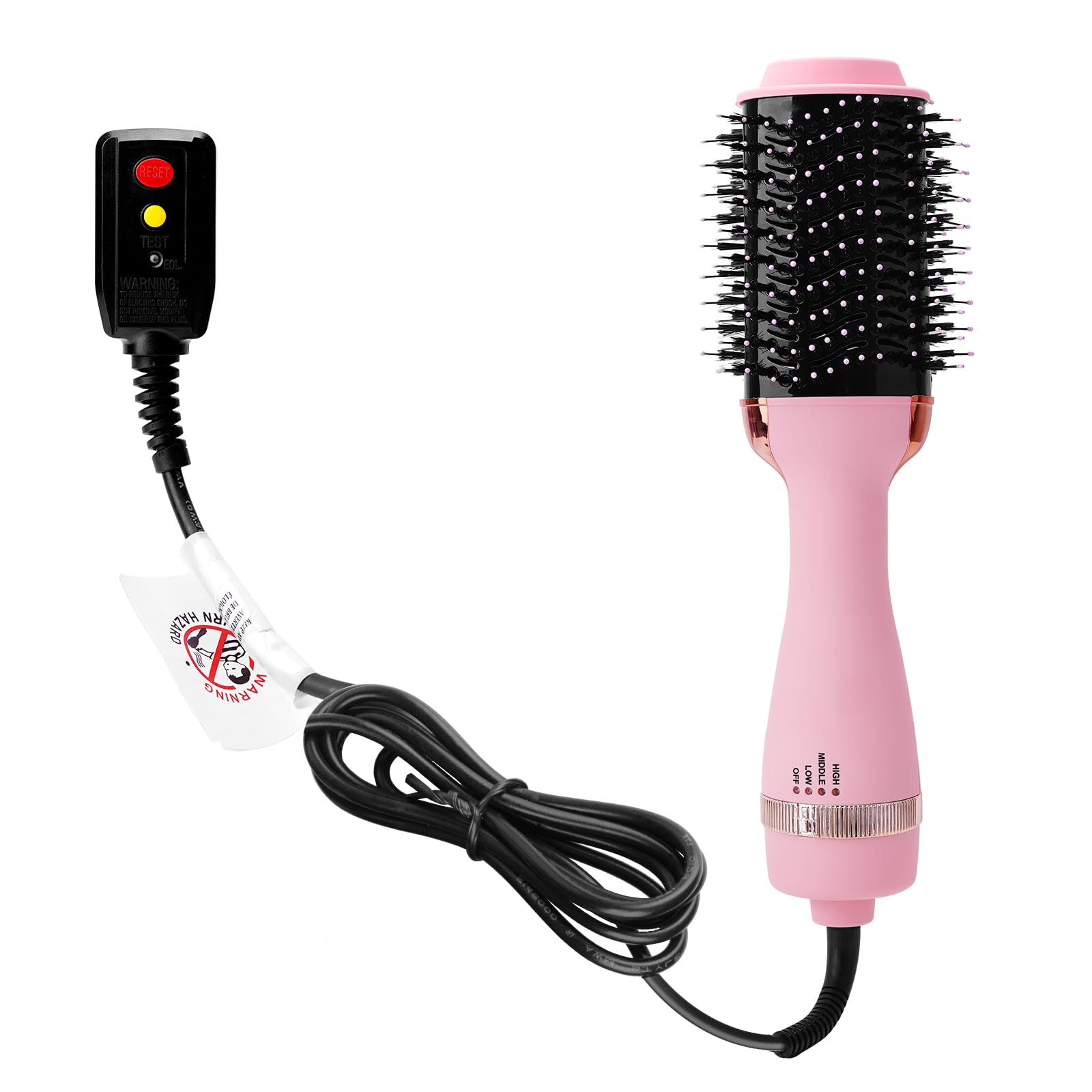 Hotodeal 4 in 1 Hair Dryer Brush Blow Dryer-Rubber Coated Handles Hot Tools Blow Dryer Brush for All Hair Types