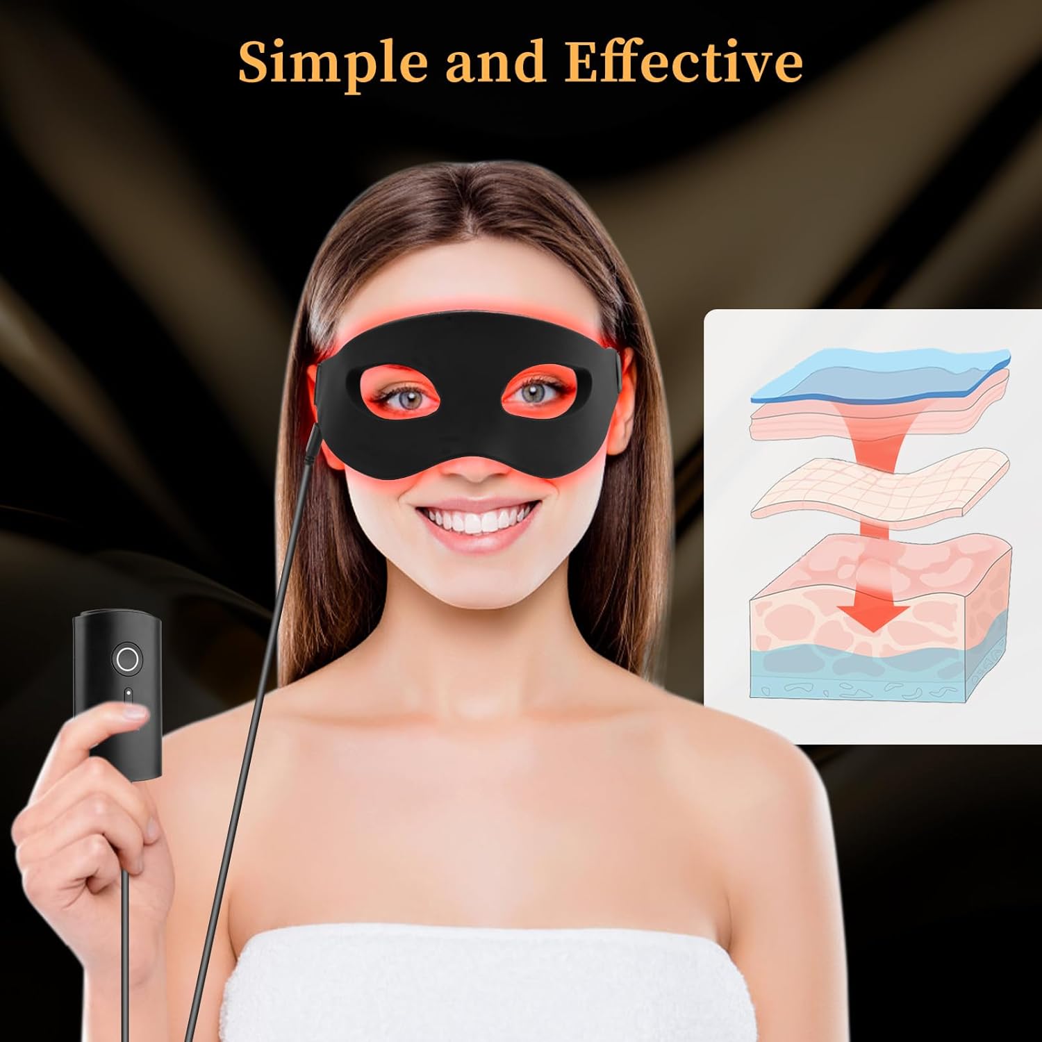 Hotodeal Red Light Therapy for Eyes- LED Light Therapy Eye Equipment for Skin Rejuvenation Anti-aging Beauty