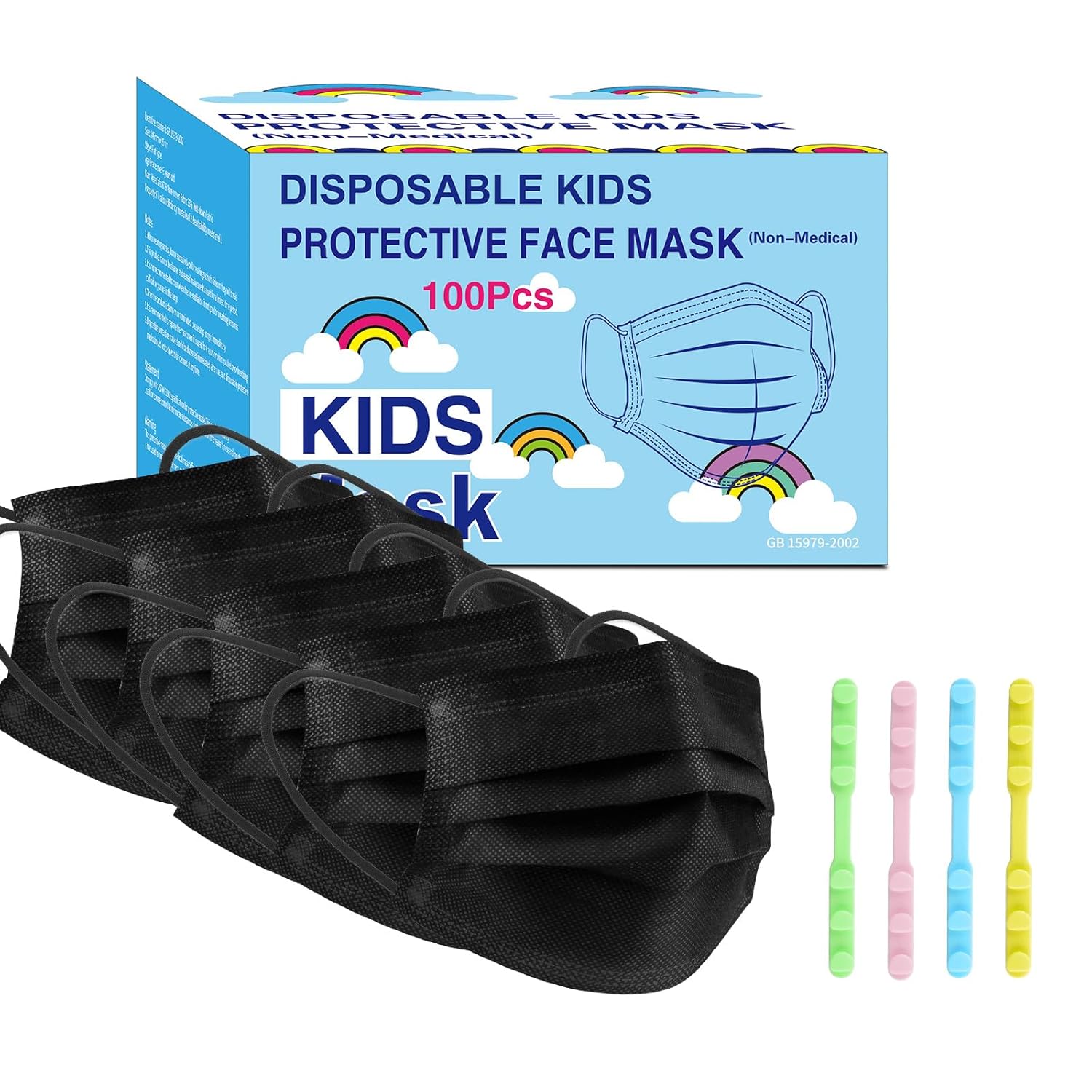 3000 Pcs Kids Disposable Face Masks,3 Ply Kids Masks Disposable Breathable Colorful Cute Face Masks for Children, Girls & Boys(100pcs/box)