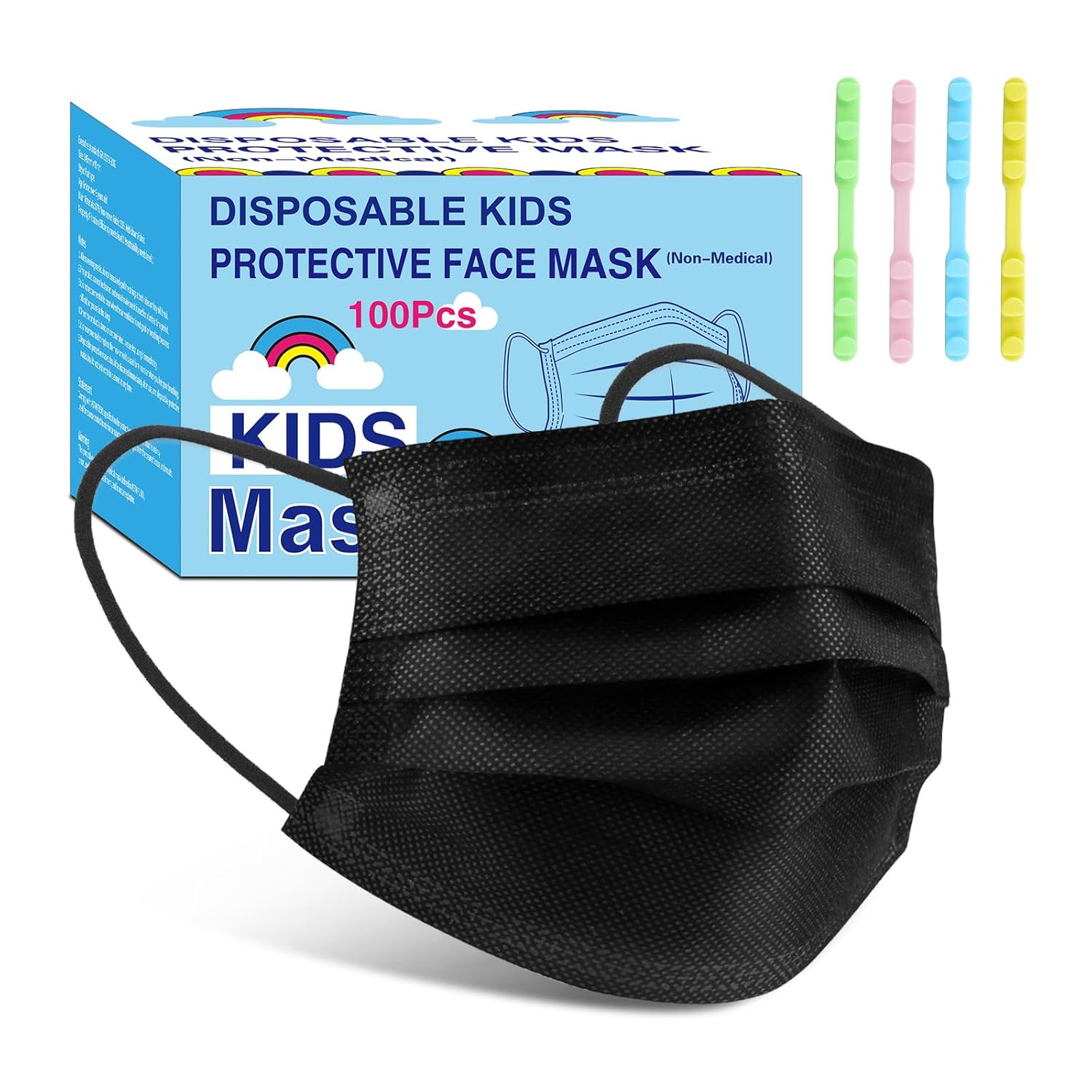 3000 Pcs Kids Disposable Face Masks,3 Ply Kids Masks Disposable Breathable Colorful Cute Face Masks for Children, Girls & Boys(100pcs/box)