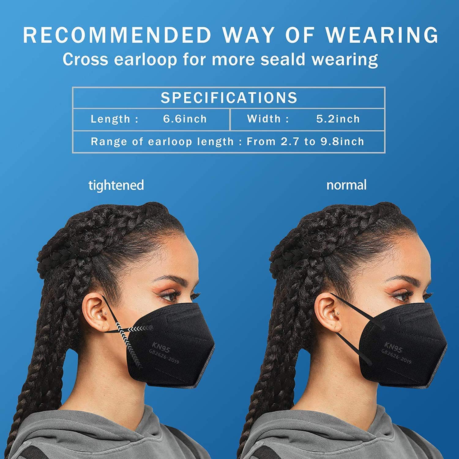 1920 PCSKN95 Face Mask,5 Layers Cup Dust Mask Against PM2.5 from Fire Smoke, Dust, for Men, Women, Essential Workers(Black)(20pcs/box)